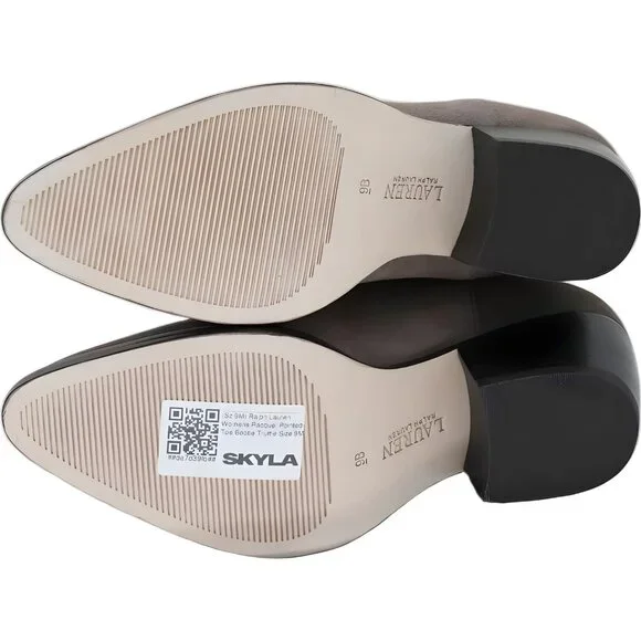 Ralph Lauren Racquel Pointed-Toe Bootie Truffle Ankle Boots Women's US 9M - Picture 6 of 6